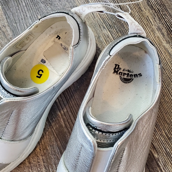 Dr Martens Lylah 5 Slip On Sneakers Metallic Leather Women - Picture 4 of 14